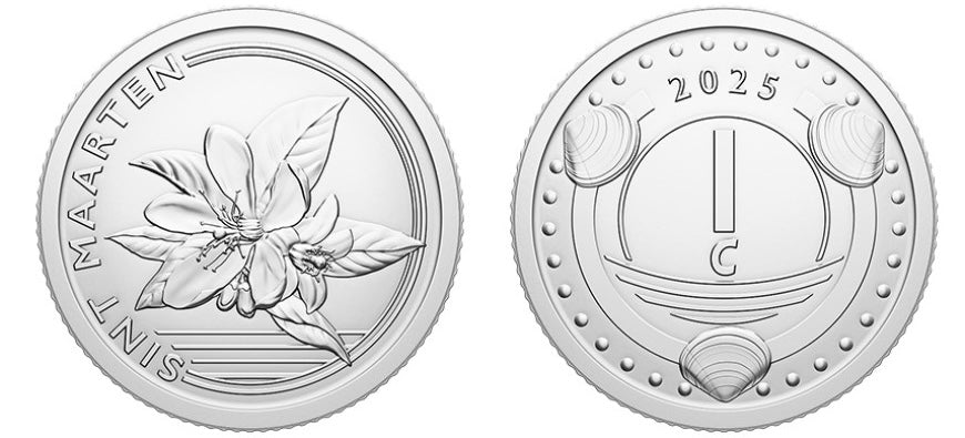 Sint Maarten 7 Pc Set 2025 UNC—1 & 5 Gulden—1 5 10 25 50 Cents