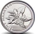 Sint Maarten 50 Cents 2025 UNC—Caribbean Guilder—Orange Blossom—Shells—Pearls