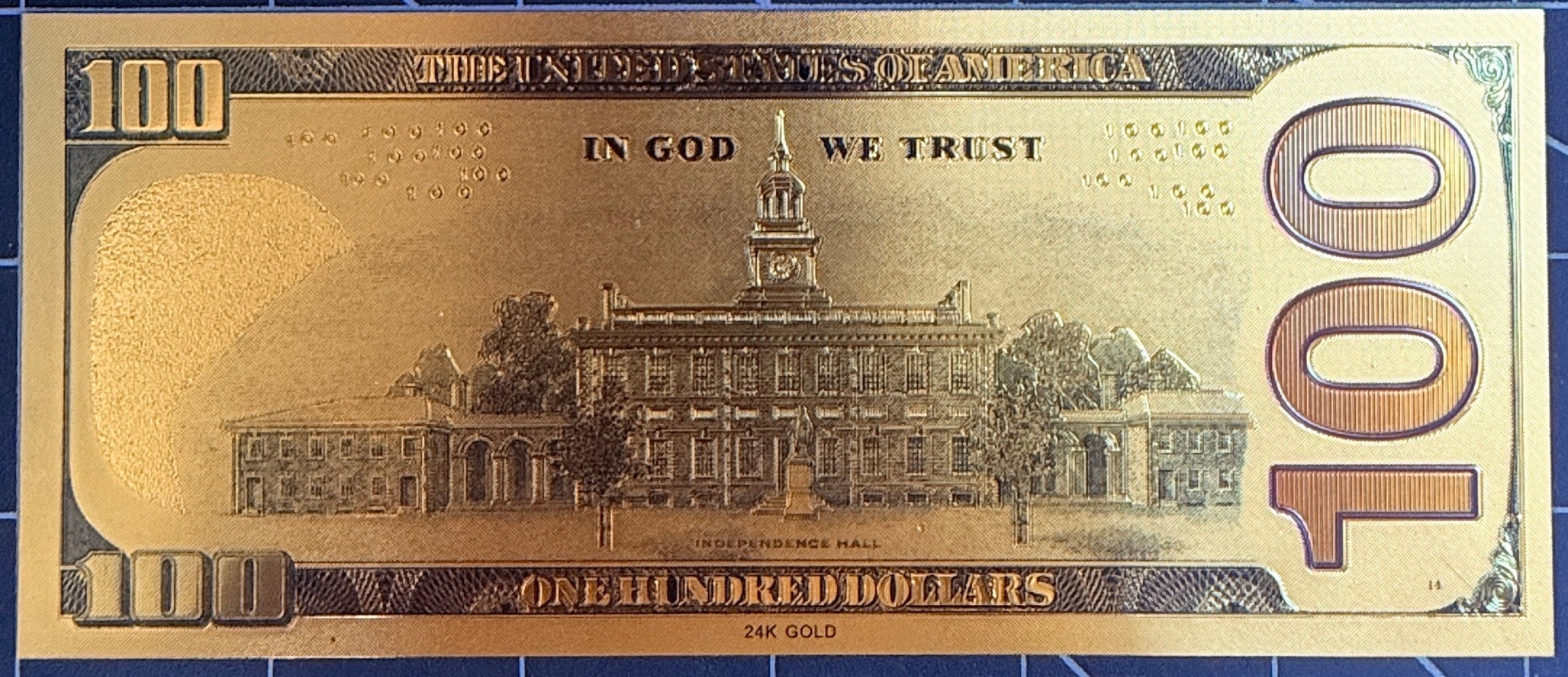 US Military Gold Foil "$100 Bill" #6—Space Force #1: Logo