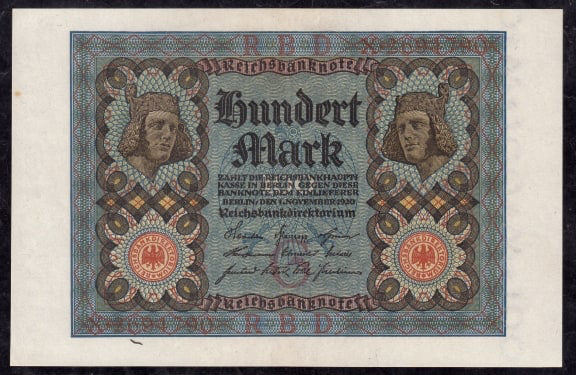 Germany P-69 100 Marks 1920 Circulated Very Fine Plus