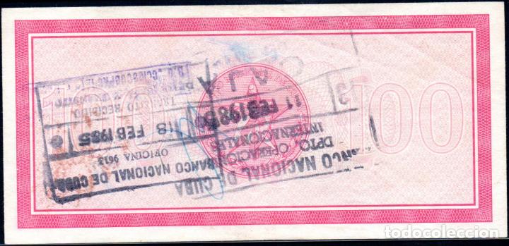 Caribbean Travelers Check 100 pesos (VERY SCARCE) used by Eastern Bloc tourists