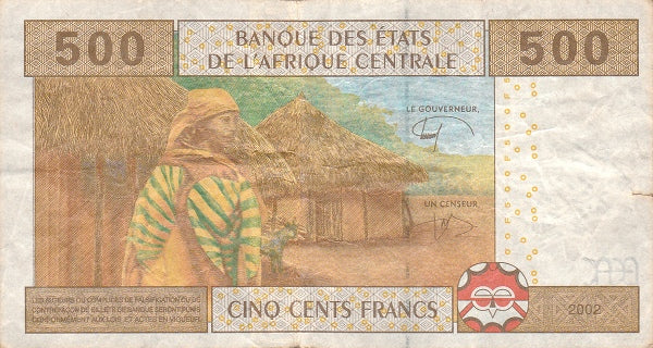 Central African States P101b P106Td—500 Francs 2002 2017—Congo—Tolli/Aleka-R.