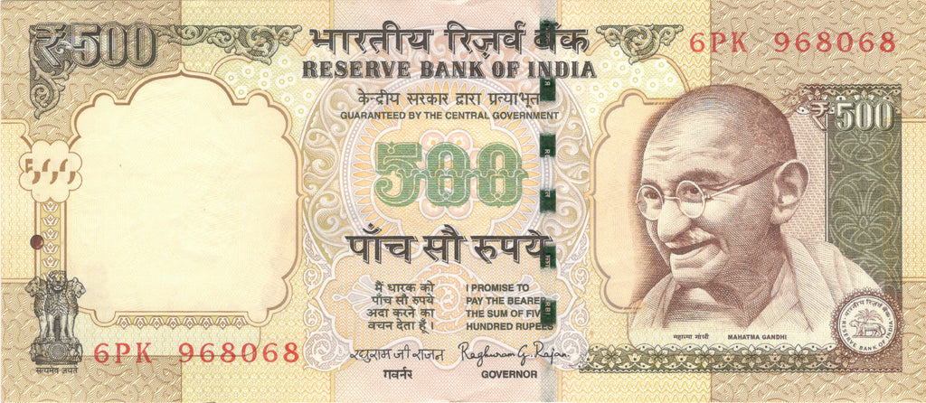 India P-93/P-99/P-106 500 Rupees 2000-2016 VF—Gandhi—Dandi