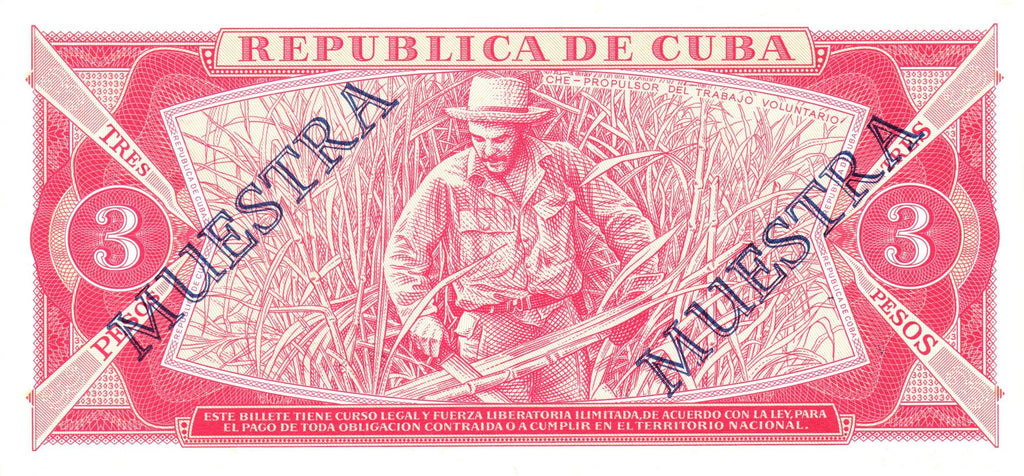 Caribbean P107s 3 pesos 1984 UNC｜specimen