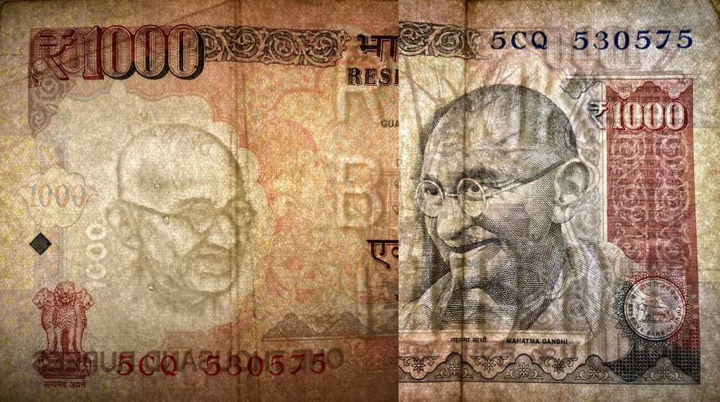 India P-94/P-100/P-107 1000 Rupees 2000-2016 VF—Gandhi