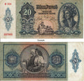 Hungary P109 20 Pengő 1941 VF Very Fine circulated—Woman—Shepherd—Blue