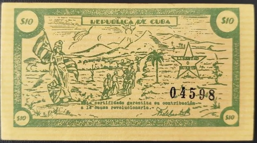 Caribbean Bono Movimiento 26 de Julio—1953 Cuban Revolution Bond—signed Fidel Castro N951-954