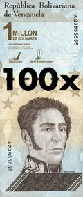 | 100 pc lot bundle UNC—100x Venezuela P114 1000000 Bolivares Soberanos 2020 UNC