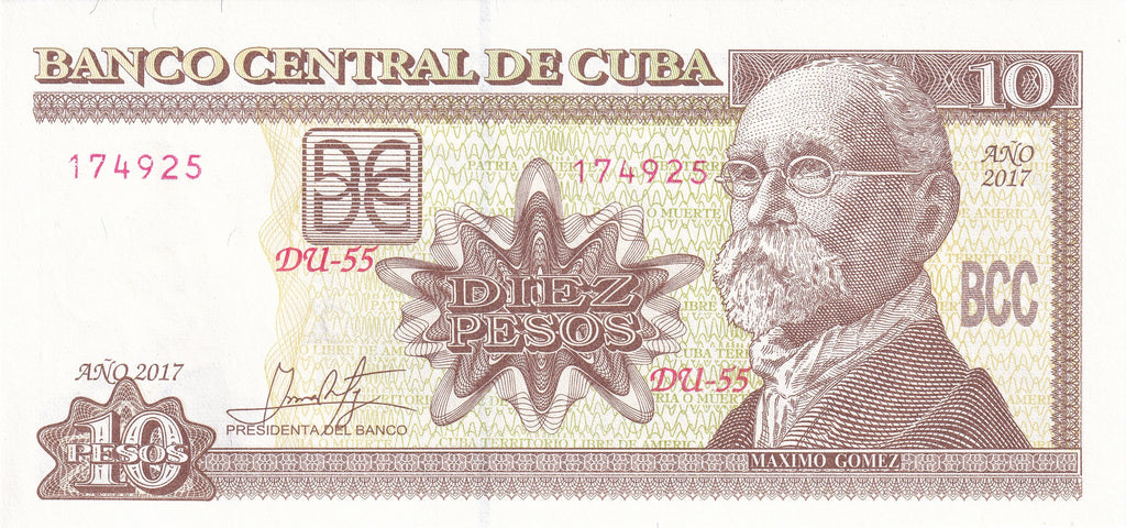 Caribbean P117 10 pesos 2007-2020 UNC | brown | Gómez