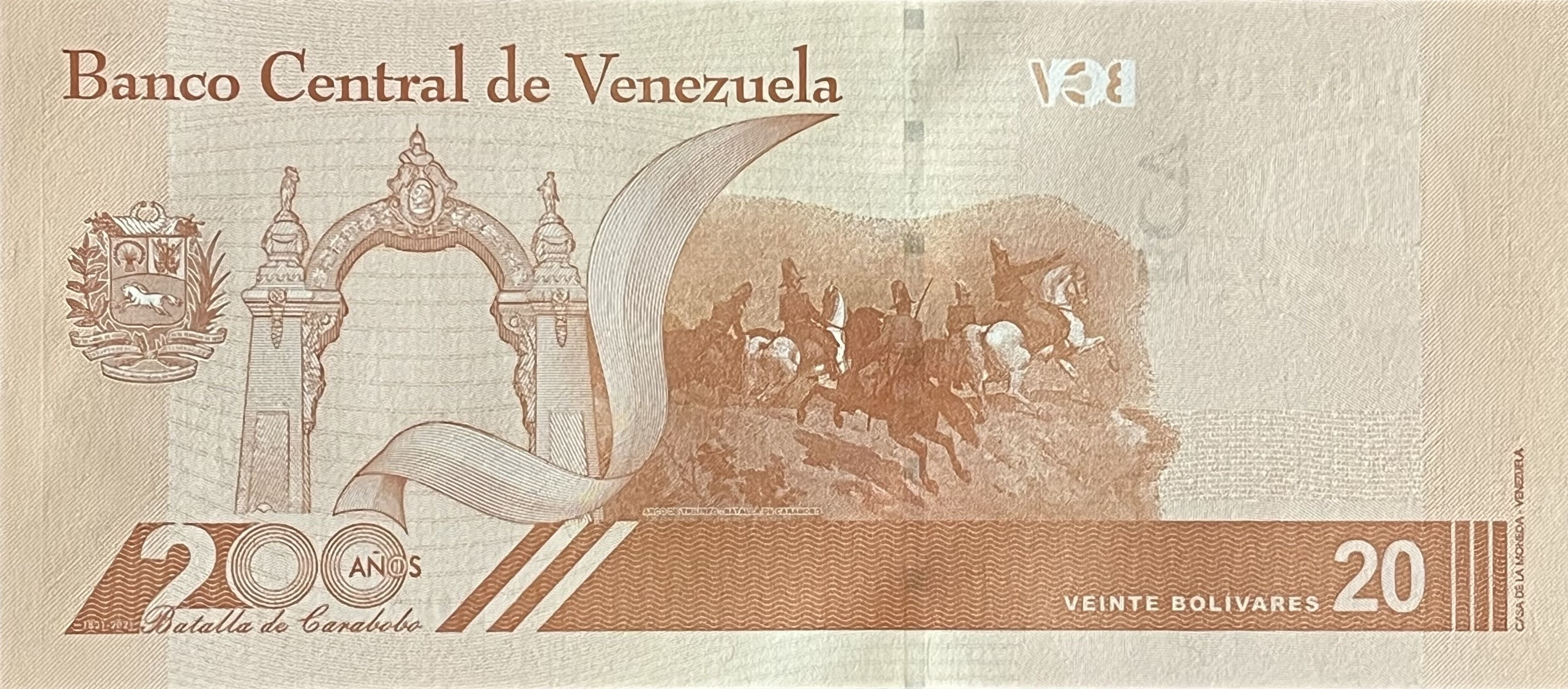 | 100 pcs lot bundle UNC—100x Venezuela P117 20 Bolivares Digitales 2021