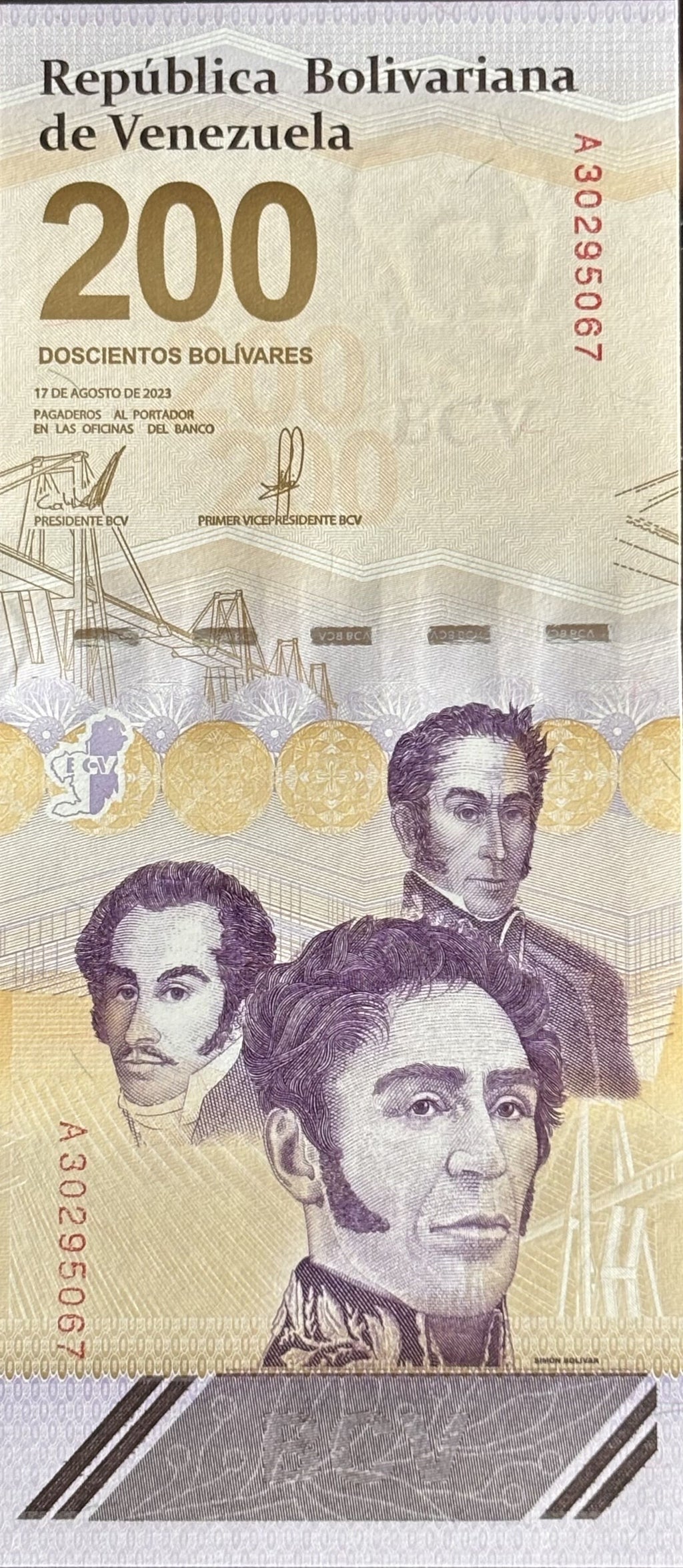 | 100 pcs lot bundle UNC—100x Venezuela P120 200 Bolivares Digitales 2023