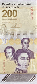 Venezuela P120 200 Bolivares Digitales (Bolivar Digital) 2023 UNC 200 million Sob