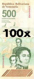 | 100 pcs lot bundle UNC—100x Venezuela P121 500 Bolivares Digitales 2023