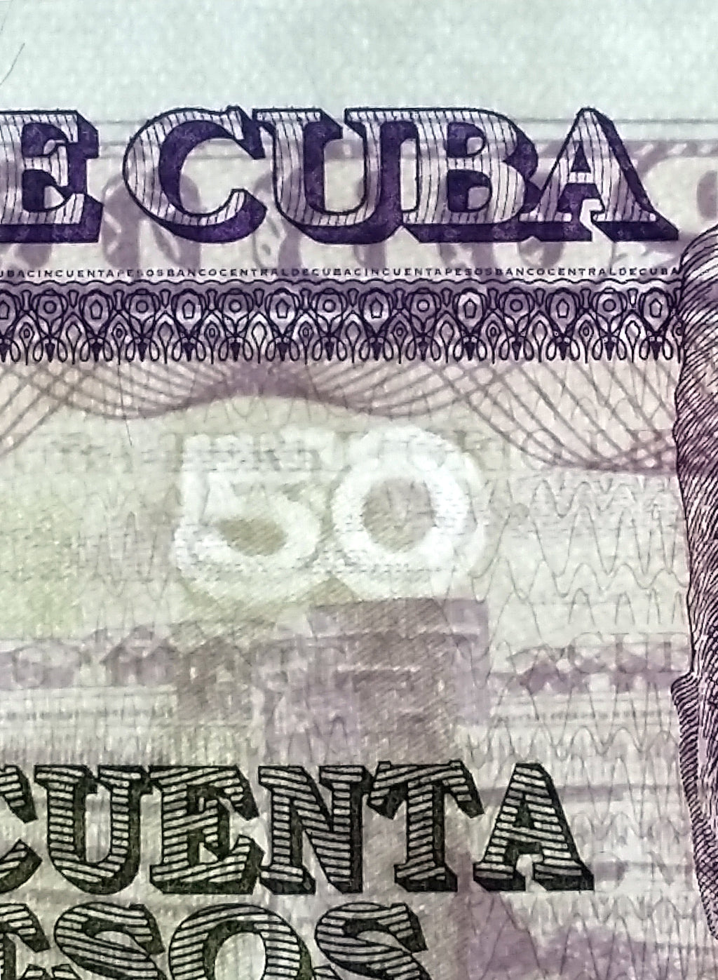Caribbean P123m 50 pesos 2020 VF Very Fine condtion—Portrait of C.G.I.