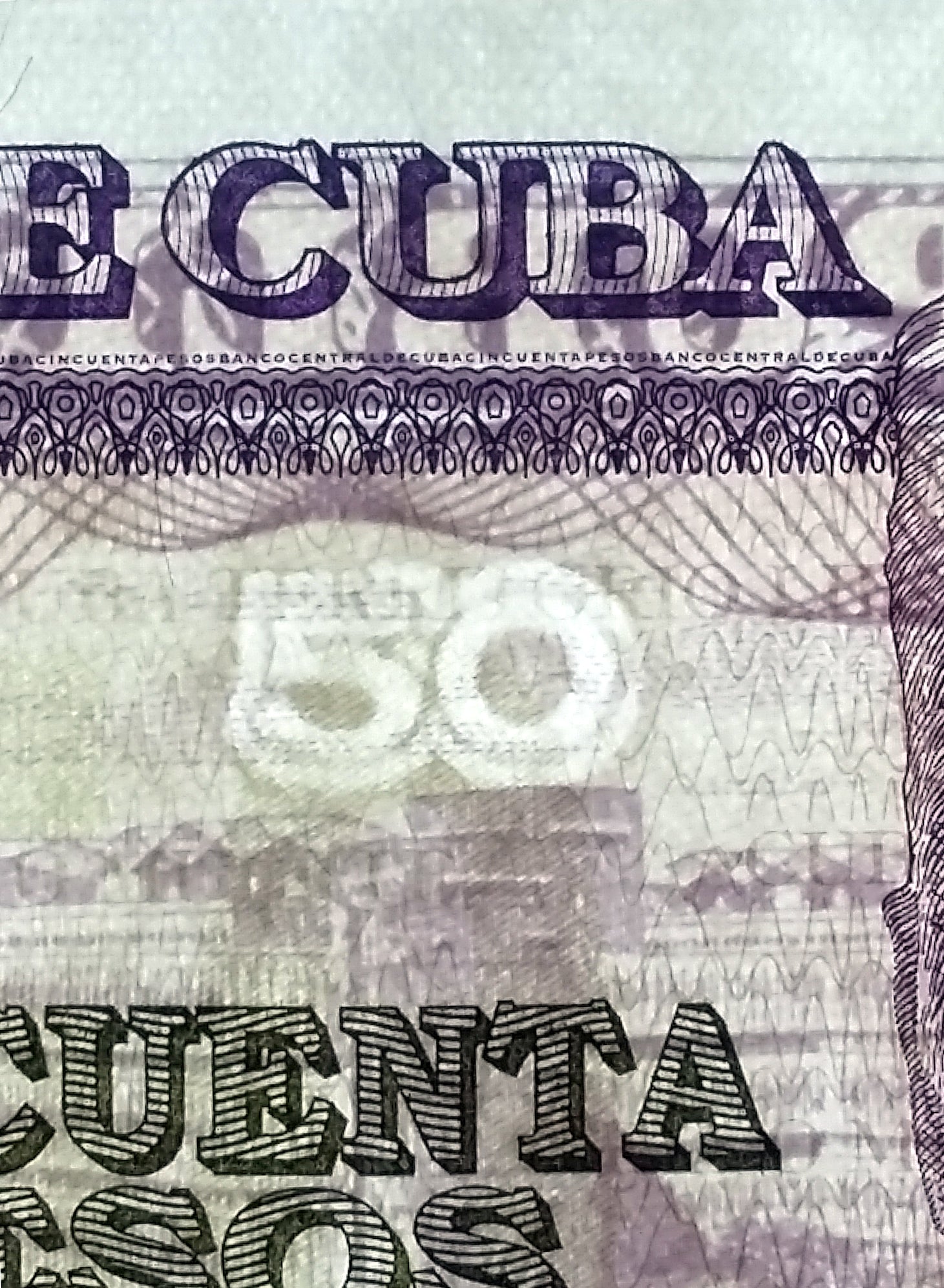 Caribbean P123m 50 pesos 2020 VF Very Fine condtion | Portrait of C.G.I.