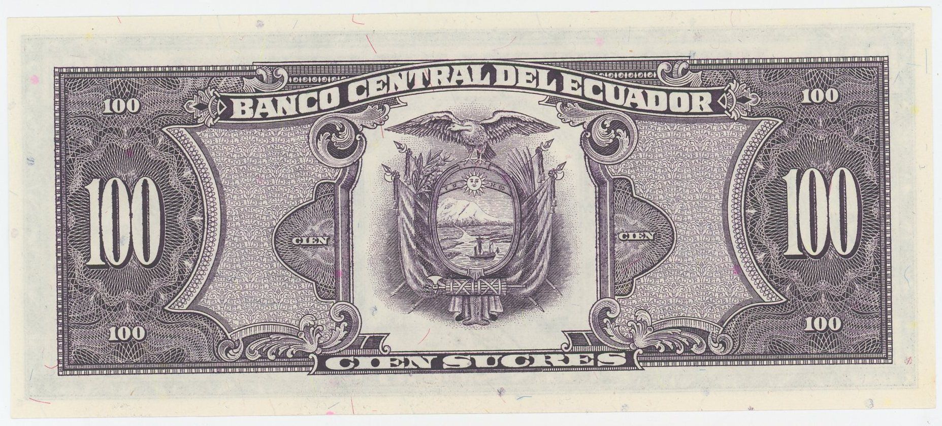 Ecuador P123 100 sucres UNC 31531