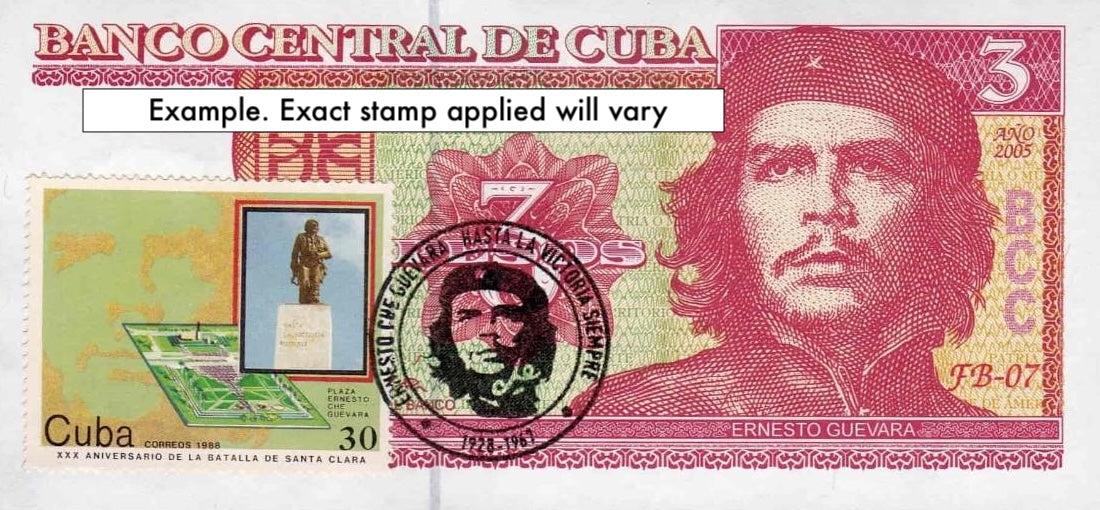 Caribbean P127 postage stamp on banknote 3 pesos 2004-2006 UNC