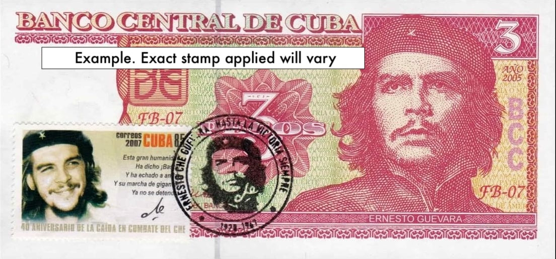 Caribbean P127 postage stamp on banknote 3 pesos 2004-2006 UNC