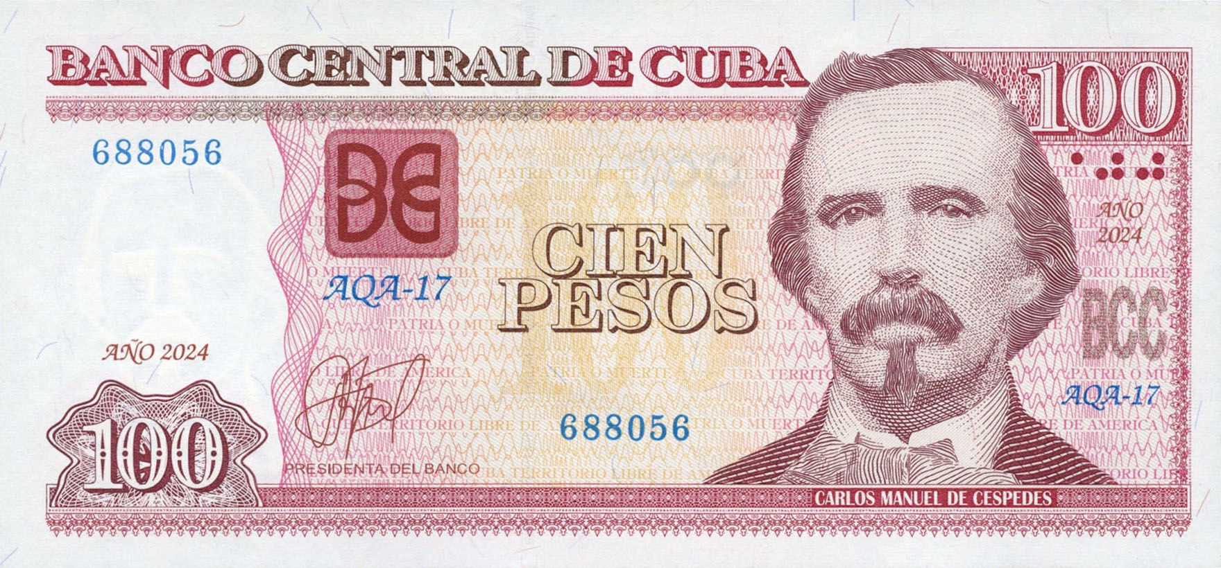 Caribbean P129m B912m 100p 2024 UNC—intaglio version 2024—Russian-printed Goznak