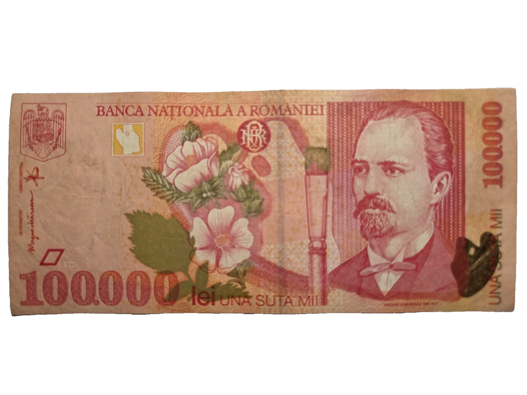 Romania P110 100000 lei 1998 VF Very Fine
