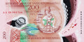 Vanuatu P-12 POLYMER 200 Vatu ND(2014)—Pink—Arms—Family & Stadium