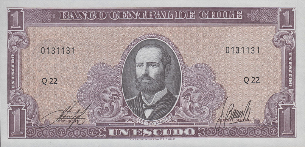 Chile P-135/136 1 Escudo 1962-73 Very Fine+