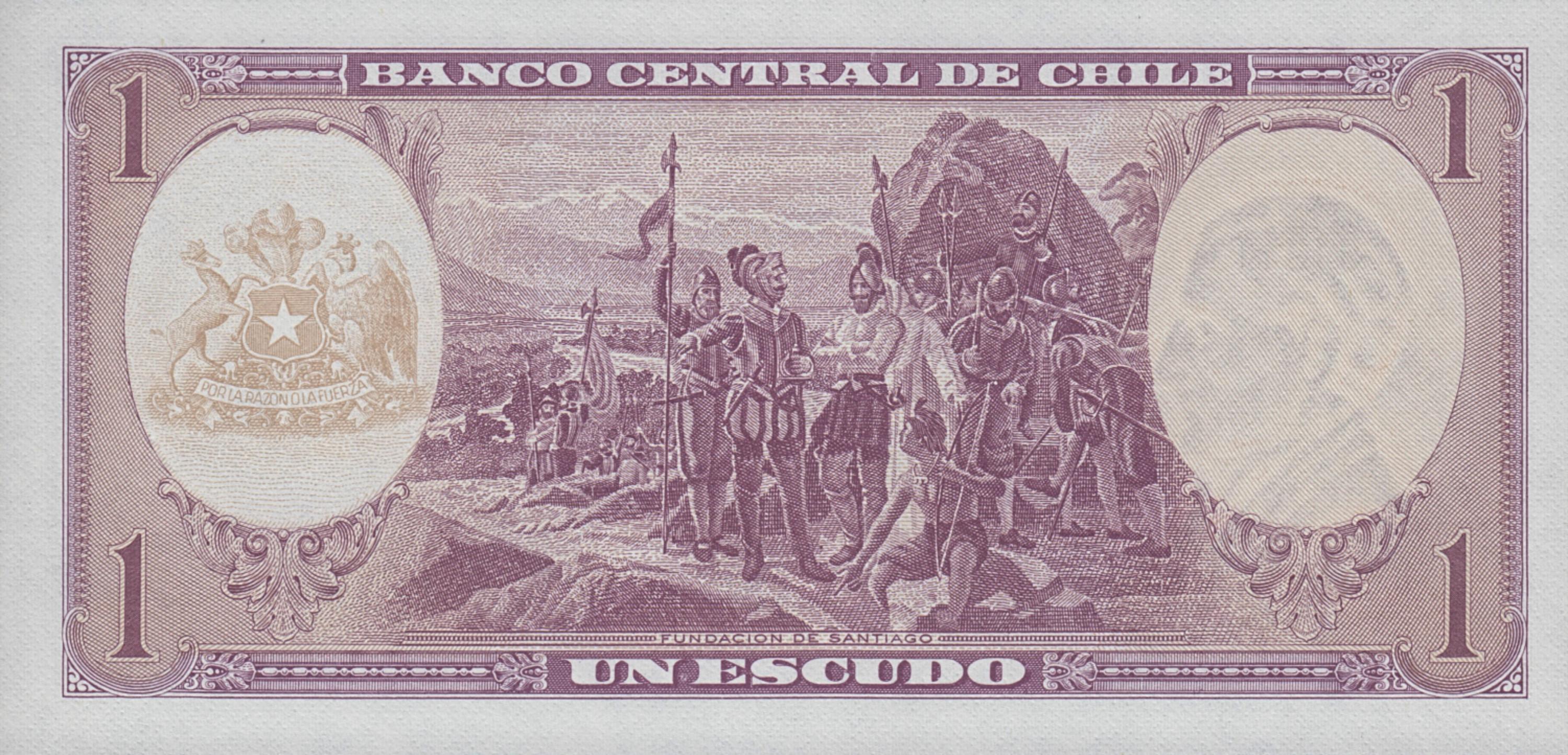 Chile P-135/136 1 Escudo 1962-73 Very Fine+