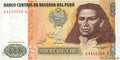 Peru P135 500 Intis 1987 UNC—Túpac Amaru II Indigenous Rebel—Mt. Huascarán