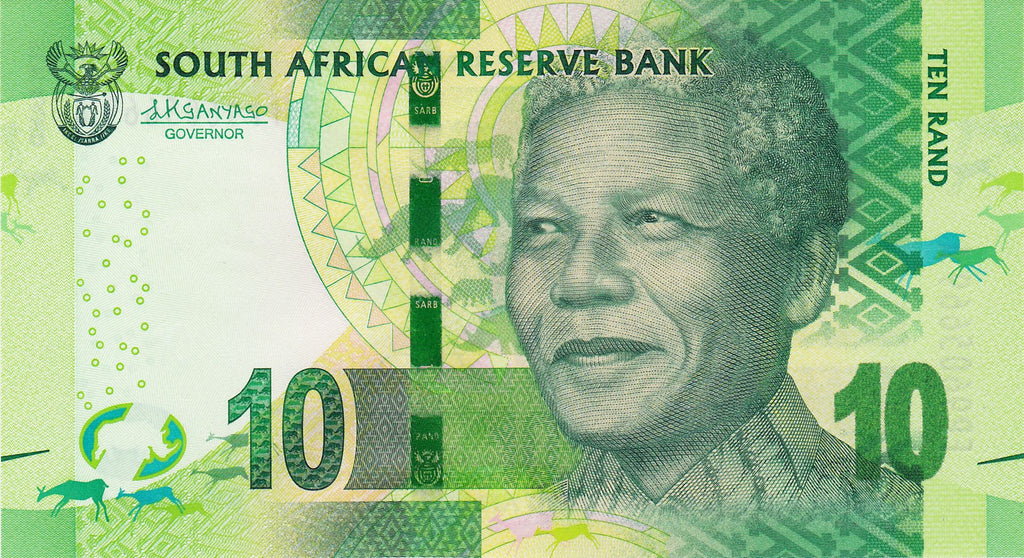 South Africa P-138b 10 Rand ND 2015 UNC｜Nelson Mandela｜"minor circles"