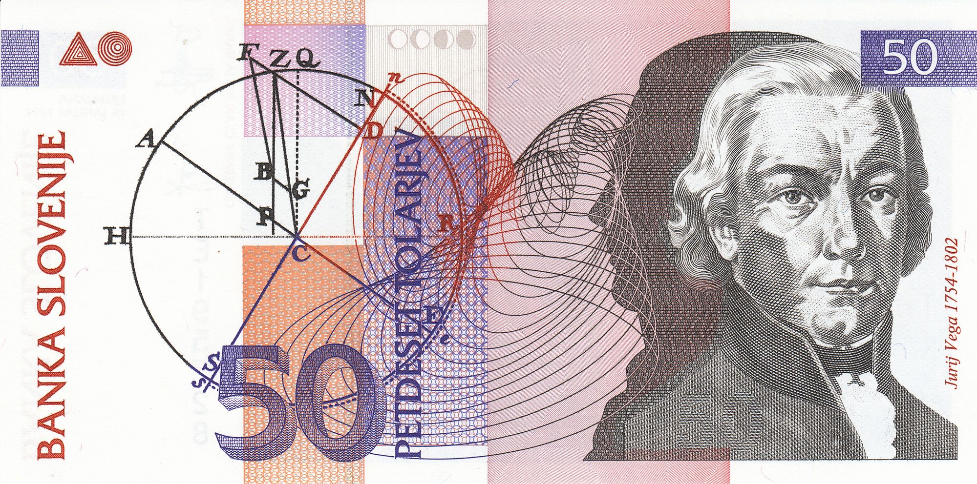 Slovenia P-13 50 Tolarjev 1992 UNC uncirculated | The Ballistics Scientist