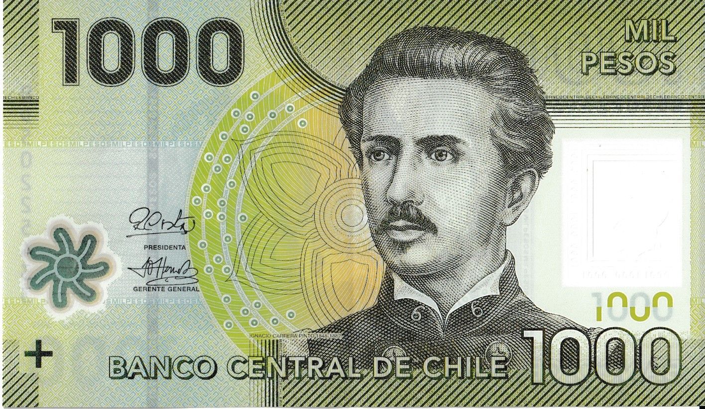 Chile P-161n POLYMER 1000 Pesos 2025 UNC—Carrera Pinto—Torres del Paine