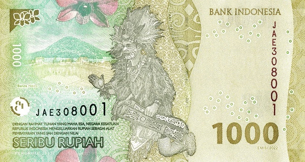 Indonesia P162b 1000 Rupiah W162 2023 UNC—Moluccan Dancer—Noble Woman Guerrilla—R5107
