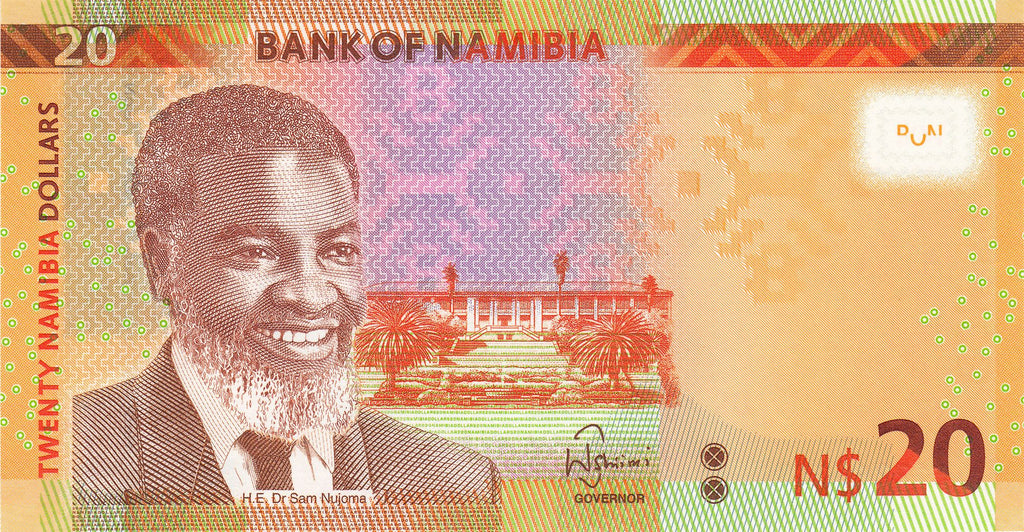 Namibia P-17c 20 dollars 2022 UNC | Dr. Sam Nujoma independence president Y029