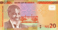 Namibia P-17c 20 dollars 2022 UNC | Dr. Sam Nujoma independence president Y029