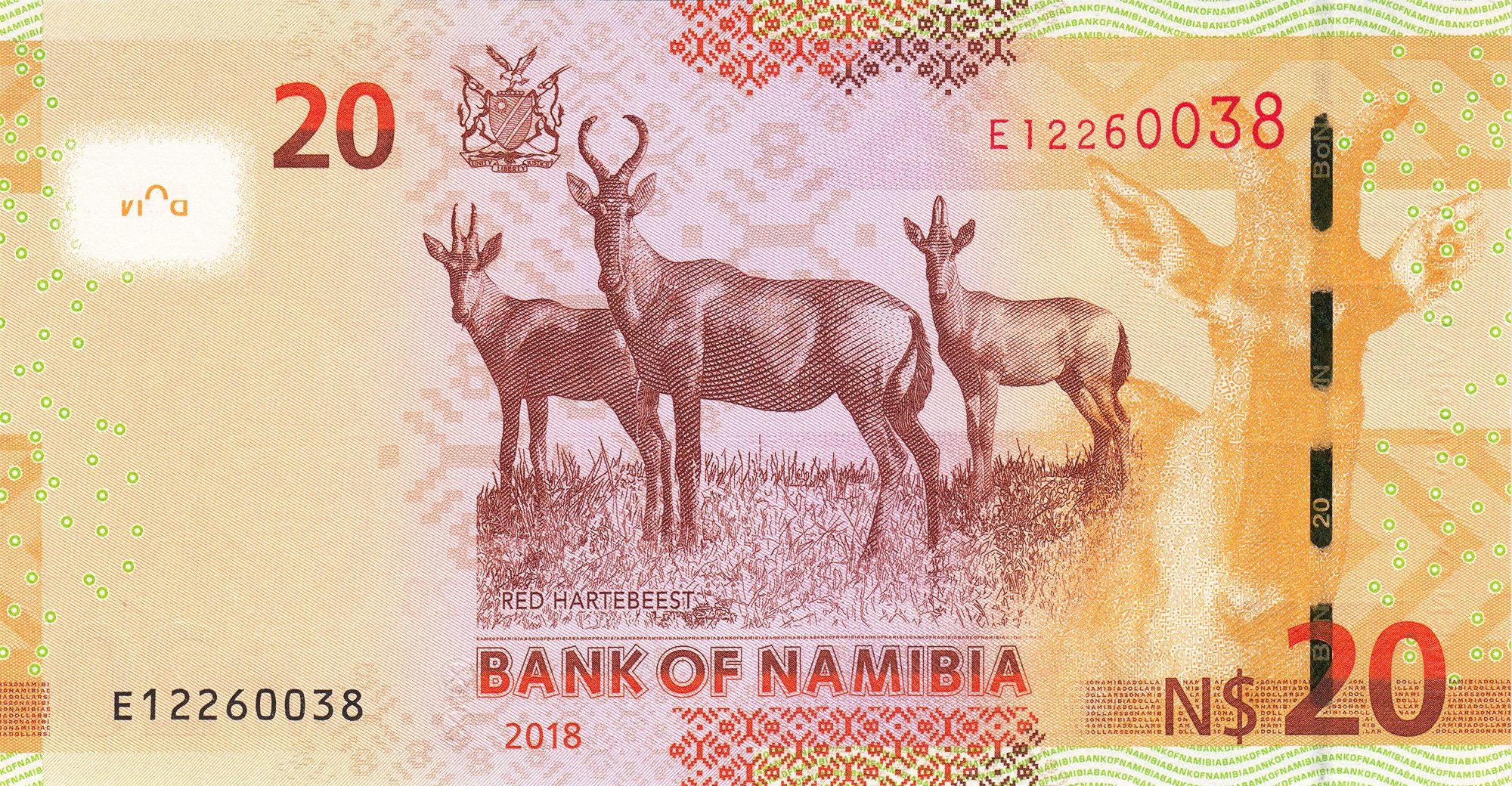 Namibia 3 pc set - one of each type! | P-4 P-11b P-17c | 10 10 20 dollars UNC