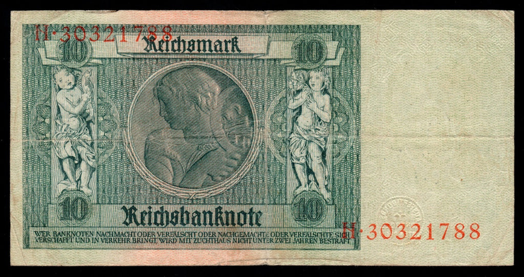 Germany P180 10 Reichsmarks 1929 circulated Fine