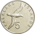 Falkland Islands KM#201 5 Pence 2019 UNC—Elizabeth II—Black-browed Albatross