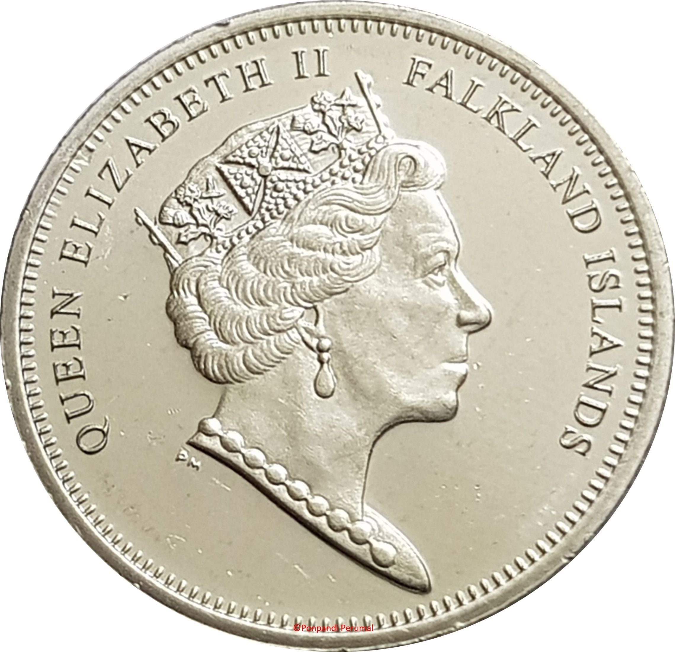 Falkland Islands KM#202 10 Pence 2019 XF—Queen Elizabeth II—Seals
