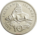 Falkland Islands KM#202 10 Pence 2019 XF—Queen Elizabeth II—Seals