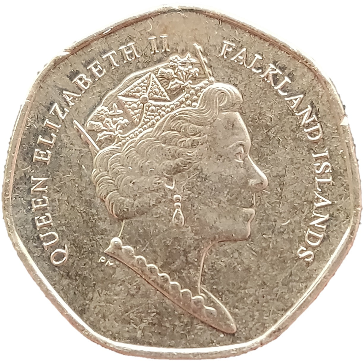 Falkland Islands KM#203 20 Pence 2019 XF—Queen Elizabeth II—Ram