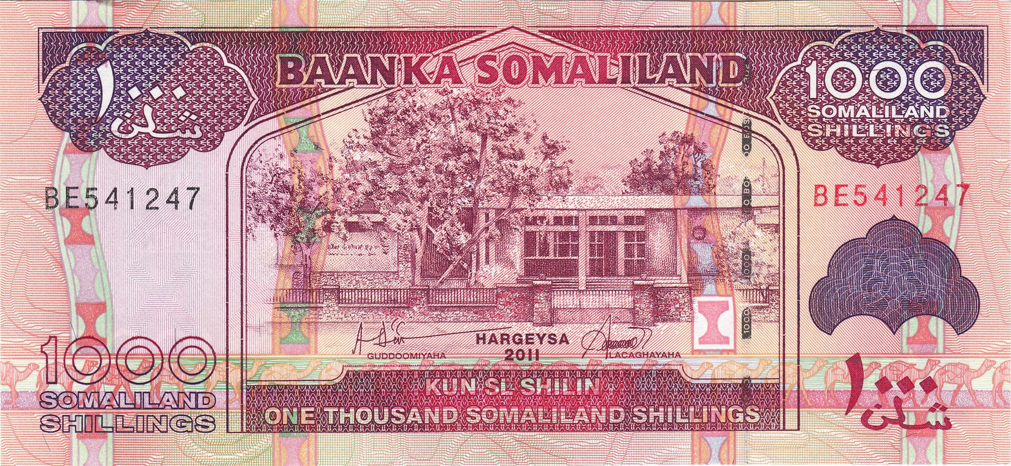 Somaliland P-20a 1000 Shillings 2011 UNC｜Only Israel recognizes this country!