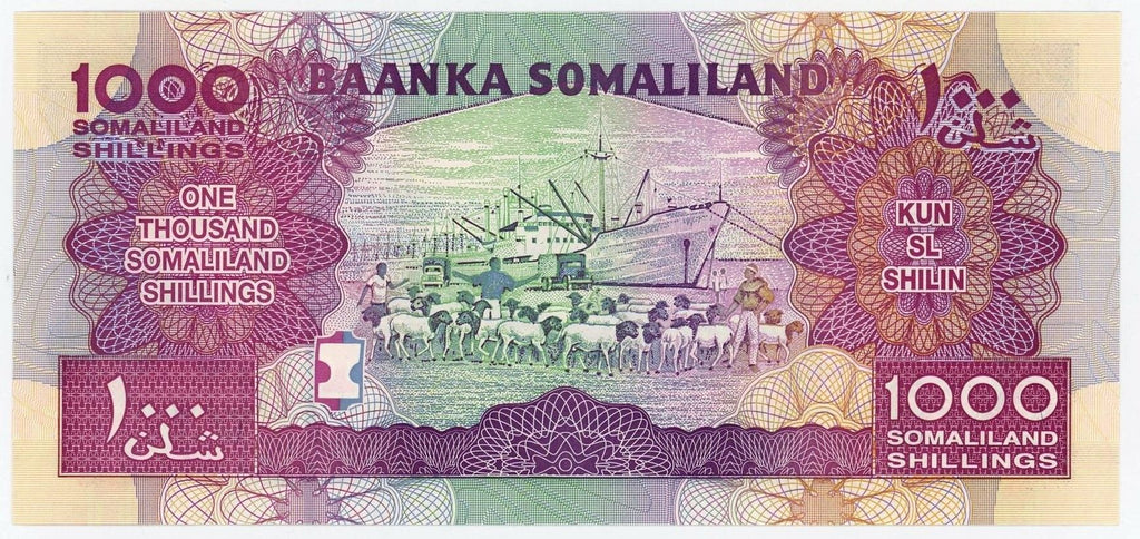 Somaliland P-1 P-20 2 pc set 5 & 1000 shillings UNC