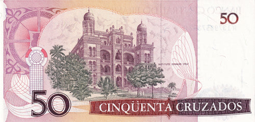 Brazil P210a C182 50 Cruzados ND 1986 UNC—Oswaldo Gonçalves Cruz