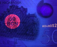 Nicaragua P211a 50 córdobas 2014 UNC｜POLYMER｜purple｜marimbas｜dancers