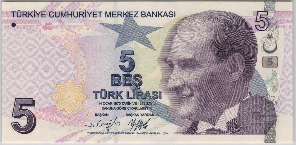 Turkey P222f 5 Lira 2022 U—Series F—Atatürk—Prof Dr. Aydın Sayılı
