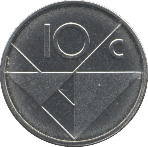 Aruba KM#2 10 Cents 1986-2026 UNC random year