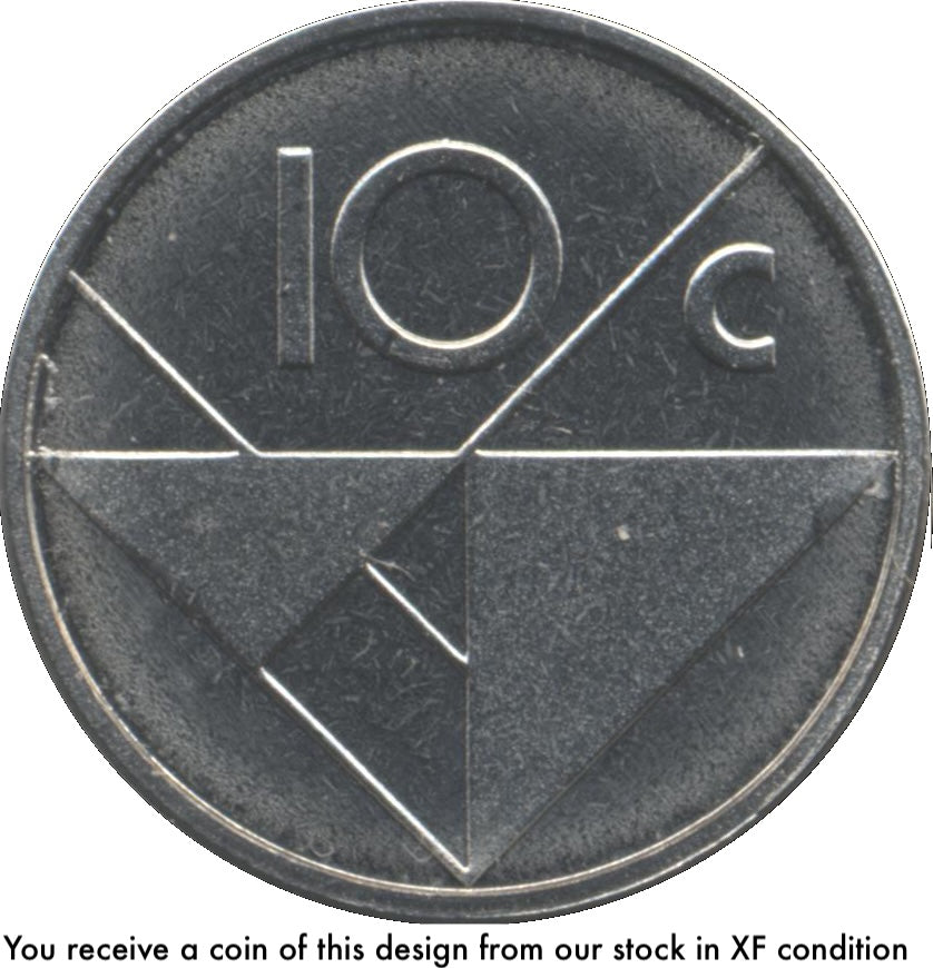 Aruba KM#2 10 Cents 1986-2026 XF (random year)