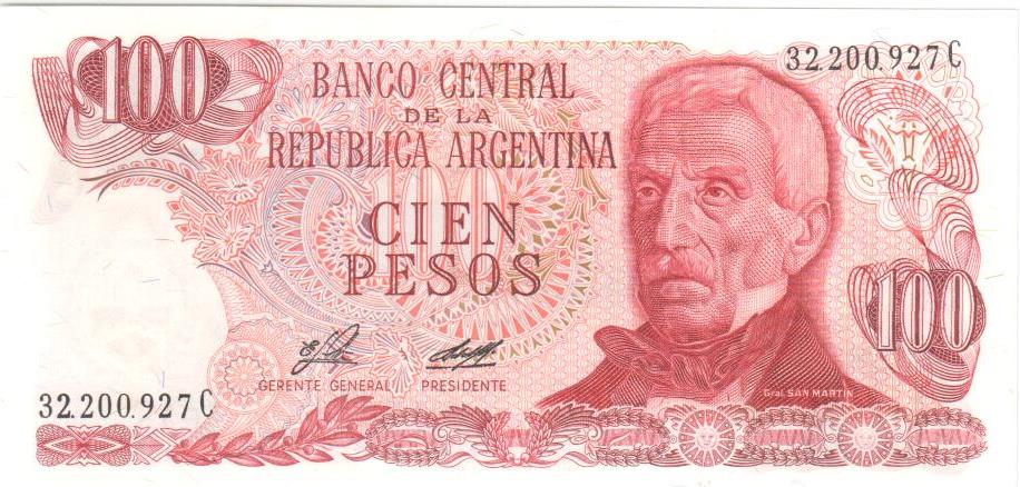 Argentina 7 pcs Set - 1970s - 1 5 10 50 100 500 1000 Pesos XF UNC
