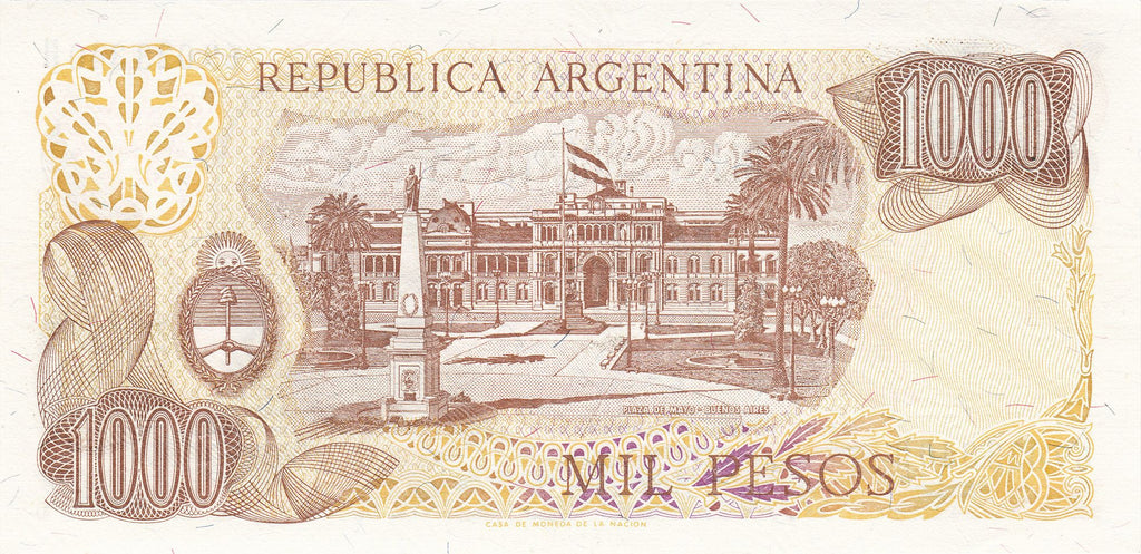 Argentina 7 pcs Set - 1970s - 1 5 10 50 100 500 1000 Pesos XF UNC