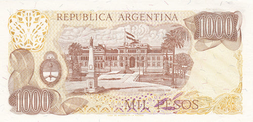 Argentina 7 pcs Set - 1970s - 1 5 10 50 100 500 1000 Pesos XF UNC